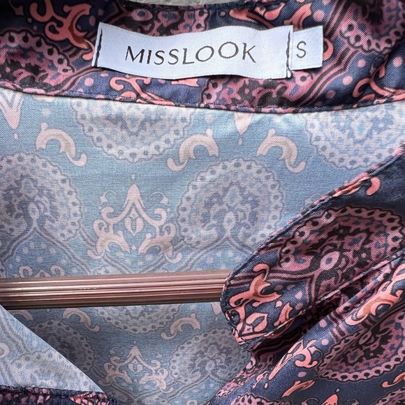 Misslook paisley like print long sleeve blouse — size small - Picture 7 of 7